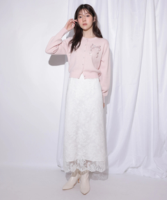 Rirandture(リランドチュール) |リボンテープ刺繍カーディガン