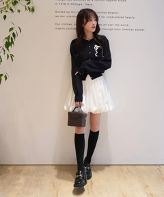 Rirandture(リランドチュール) |リボンテープ刺繍カーディガン