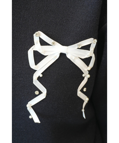 Rirandture(リランドチュール) |リボンテープ刺繍カーディガン