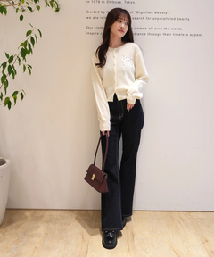 Rirandture(リランドチュール) |リボンテープ刺繍カーディガン