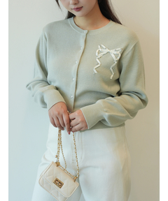 Rirandture(リランドチュール) |リボンテープ刺繍カーディガン