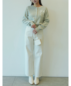 Rirandture(リランドチュール) |リボンテープ刺繍カーディガン