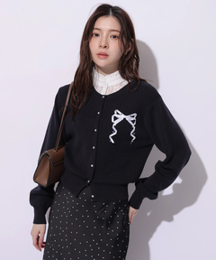 Rirandture(リランドチュール) |リボンテープ刺繍カーディガン