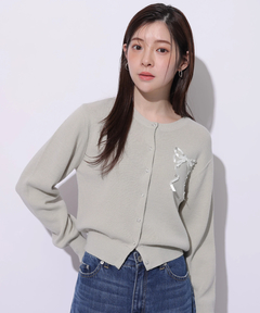 Rirandture(リランドチュール) |リボンテープ刺繍カーディガン