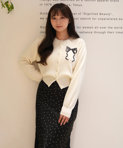 Rirandture(リランドチュール) |リボンテープ刺繍カーディガン