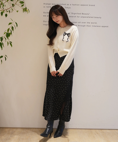 Rirandture(リランドチュール) |リボンテープ刺繍カーディガン