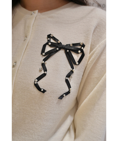 Rirandture(リランドチュール) |リボンテープ刺繍カーディガン