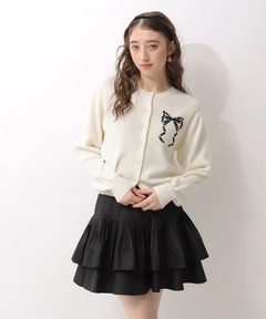 Rirandture(リランドチュール) |リボンテープ刺繍カーディガン