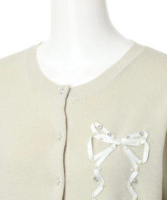 Rirandture(リランドチュール) |リボンテープ刺繍カーディガン