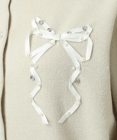 Rirandture(リランドチュール) |リボンテープ刺繍カーディガン