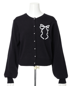 Rirandture(リランドチュール) |リボンテープ刺繍カーディガン