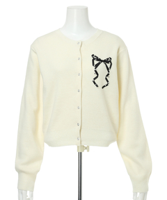 Rirandture(リランドチュール) |リボンテープ刺繍カーディガン