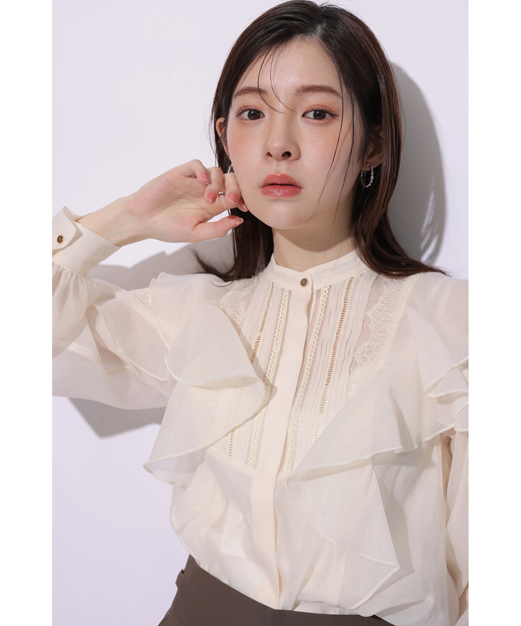 レースラッフルエアリーブラウス | シャツ・ブラウス | Rirandture（リ