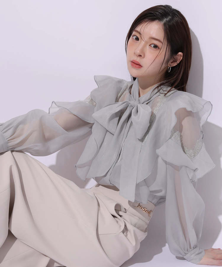 レースラッフルエアリーブラウス | シャツ・ブラウス | Rirandture（リ