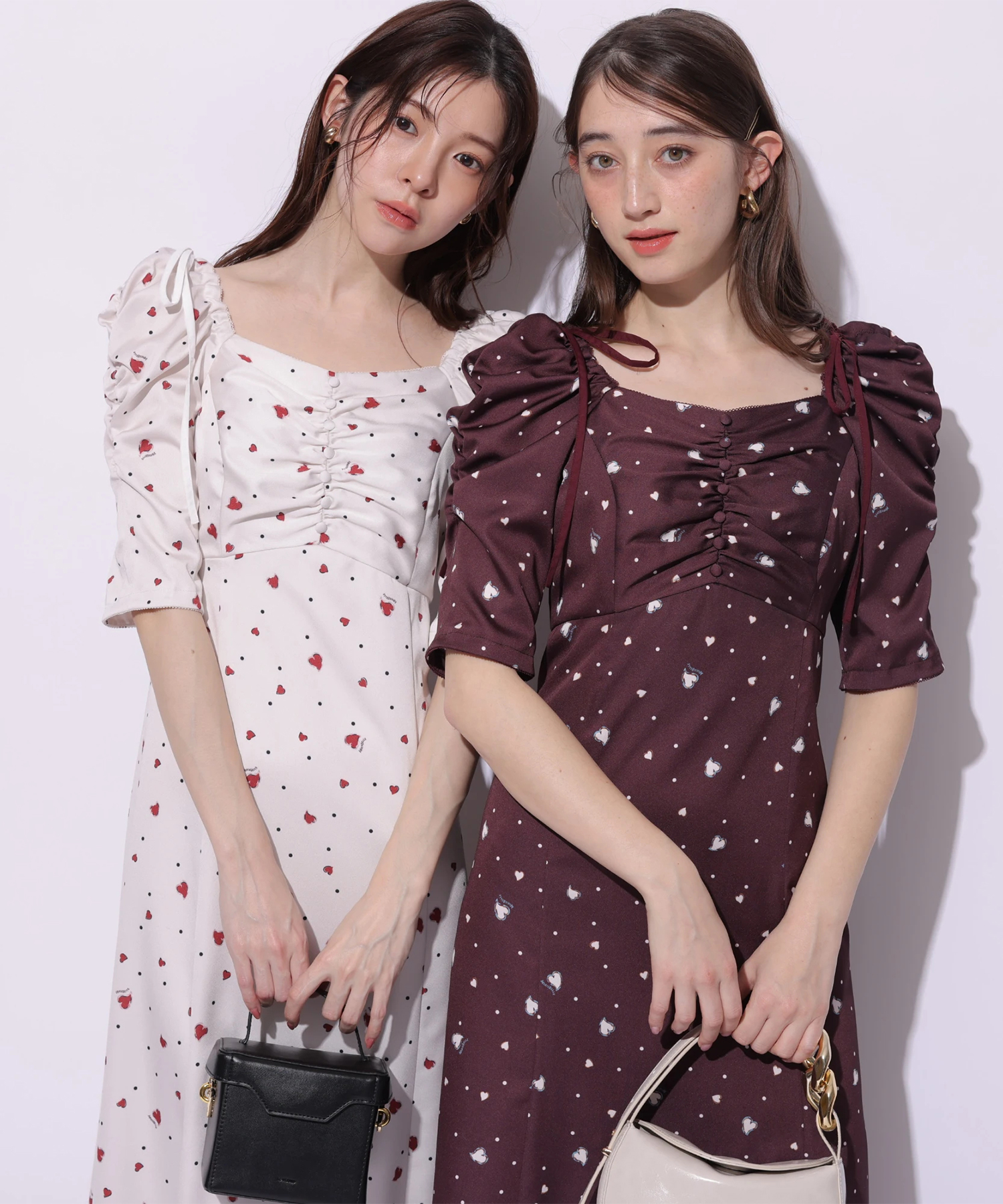 MARIEBELLEコラボ〉Heart print one-piece | ワンピース | Rirandture