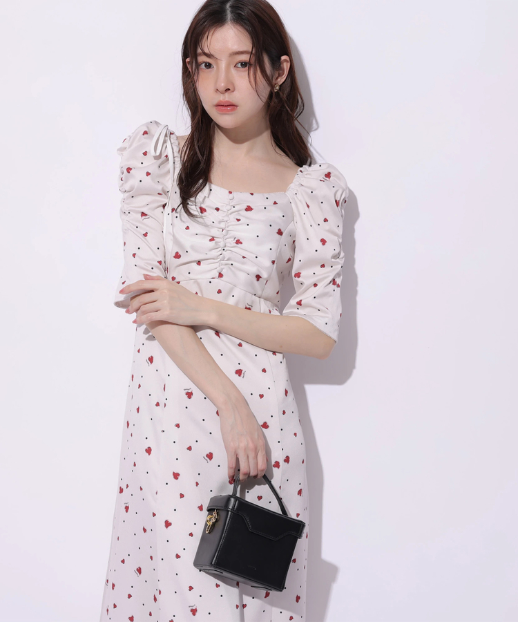 MARIEBELLEコラボ〉Heart print one-piece | ワンピース | Rirandture