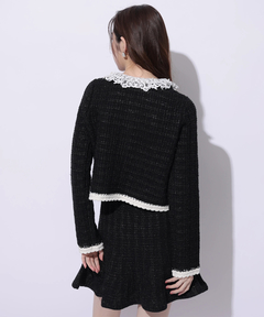 Rirandture(リランドチュール) |Lace Collar Knit Jacket
