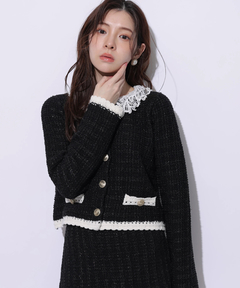 Rirandture(リランドチュール) |Lace Collar Knit Jacket