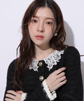 MARIEBELLEコラボ〉Lace Collar Knit Jacket | カーデ | Rirandture