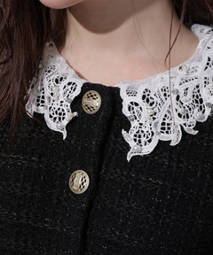Rirandture(リランドチュール) |Lace Collar Knit Jacket