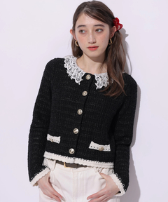 Rirandture(リランドチュール) |Lace Collar Knit Jacket