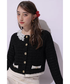 Rirandture(リランドチュール) |Lace Collar Knit Jacket