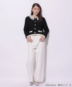 Rirandture(リランドチュール) |Lace Collar Knit Jacket