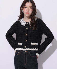 Rirandture(リランドチュール) |Lace Collar Knit Jacket