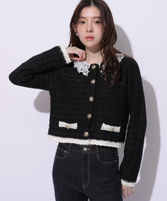 Rirandture(リランドチュール) |Lace Collar Knit Jacket