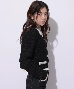 Rirandture(リランドチュール) |Lace Collar Knit Jacket