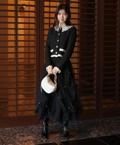 Rirandture(リランドチュール) |Lace Collar Knit Jacket