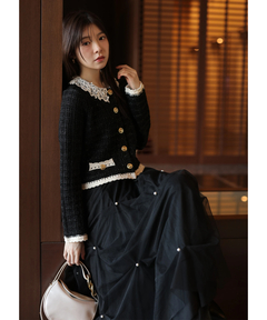 Rirandture(リランドチュール) |Lace Collar Knit Jacket