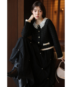 Rirandture(リランドチュール) |Lace Collar Knit Jacket