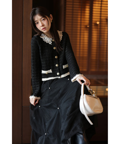 Rirandture(リランドチュール) |Lace Collar Knit Jacket