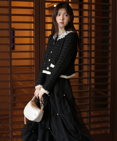 Rirandture(リランドチュール) |Lace Collar Knit Jacket