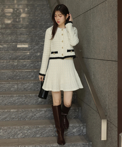 Rirandture(リランドチュール) |Lace Collar Knit Jacket