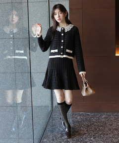 Rirandture(リランドチュール) |Lace Collar Knit Jacket