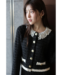 Rirandture(リランドチュール) |Lace Collar Knit Jacket