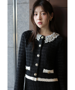 Rirandture(リランドチュール) |Lace Collar Knit Jacket
