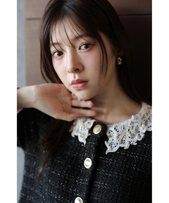 Rirandture(リランドチュール) |Lace Collar Knit Jacket
