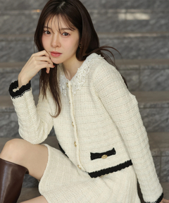 Rirandture(リランドチュール) |Lace Collar Knit Jacket