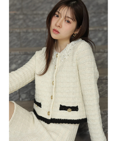 Rirandture(リランドチュール) |Lace Collar Knit Jacket