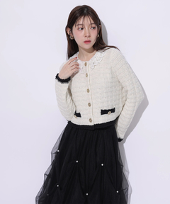 Rirandture(リランドチュール) |Lace Collar Knit Jacket