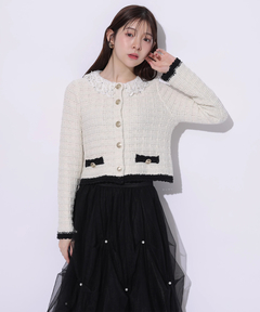 Rirandture(リランドチュール) |Lace Collar Knit Jacket