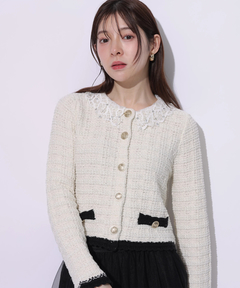 Rirandture(リランドチュール) |Lace Collar Knit Jacket