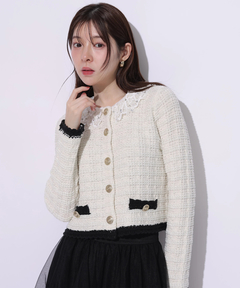Rirandture(リランドチュール) |Lace Collar Knit Jacket