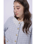 MARIEBELLEコラボ〉Lace Collar Knit Jacket | カーデ | Rirandture
