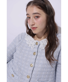 Rirandture(リランドチュール) |Lace Collar Knit Jacket
