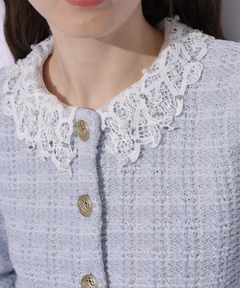 Rirandture(リランドチュール) |Lace Collar Knit Jacket