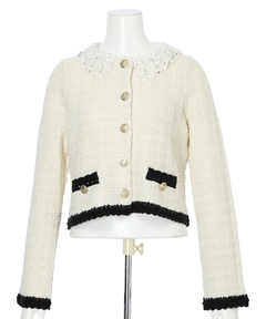 Rirandture(リランドチュール) |Lace Collar Knit Jacket